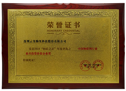 最具投資價(jià)值企業(yè)獎(jiǎng)