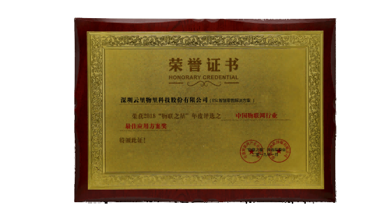 中國(guó)物聯(lián)網(wǎng)行業(yè)最佳應(yīng)用方案獎(jiǎng).png